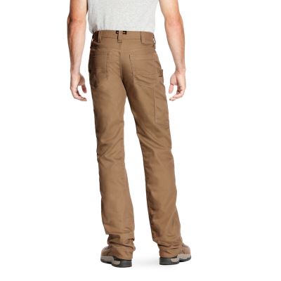 Ariat Work: Rebar M4 Low Rise DuraStretch Canvas Utility Boot Cut Pantalones Hombre - Kaki (COVMA582